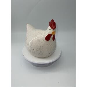 La Dolce Vita Ceramic 6 1/2" Speckled Chicken Rooster Hen House Collection